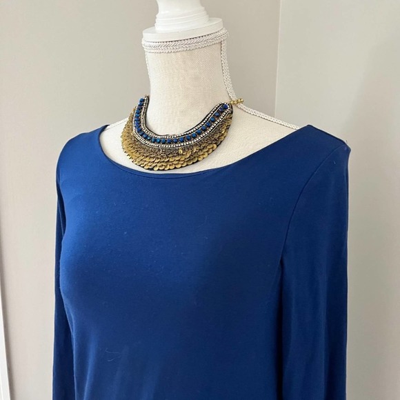 Eileen Fisher Blue Bonnet Ballet/Scoop Neck Dress - Picture 2 of 8